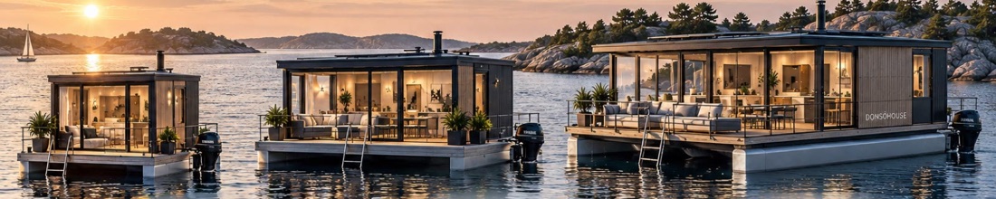DonsöHouse flytande hem — webbplats byggd av Nuvid